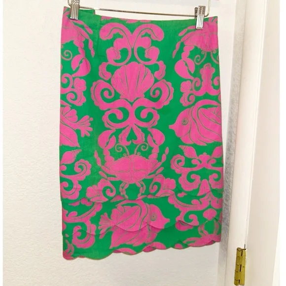Jupe Fille Lilly Pulitzer Taille 16 - Coton Imprimé Coquillages - État Neuf